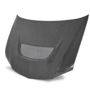 Seibon Carbon Fiber Hood (OEM Style / Silver String Gloss) for Evo 7/8/9 *Discontinued*