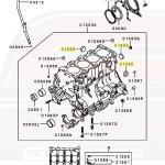 Mitsubishi OEM Engine Block Freeze Plug Set for 4G63 DSM/Evo