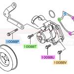 Mitsubishi OEM Water Pump Bolt Kit for Evo 8/9