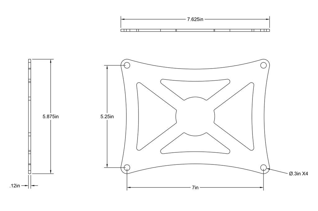 STM Drag Racing Parachute Mount Plate (PMP-MS)