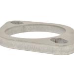 STM Stainless Steel Exhaust Flange 2-Bolt / 2.5-Inch Elongated (LC-053)