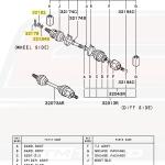 Mitsubishi OEM Front Axle Nut Kit for Evo 1-9 DSM 3S (AXNT)