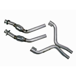 BBK Performance High Flow X Pipe With Catalytic Converters - Aluminized Steel