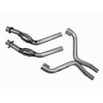 BBK Performance High Flow X Pipe With Catalytic Converters - Aluminized Steel