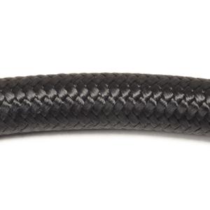 Vibrant Black Nylon Braided Flex Hose