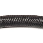 Vibrant Black Nylon Braided Flex Hose