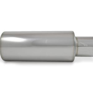 Vibrant Stainless Polished Muffler with Straight Cut Tip