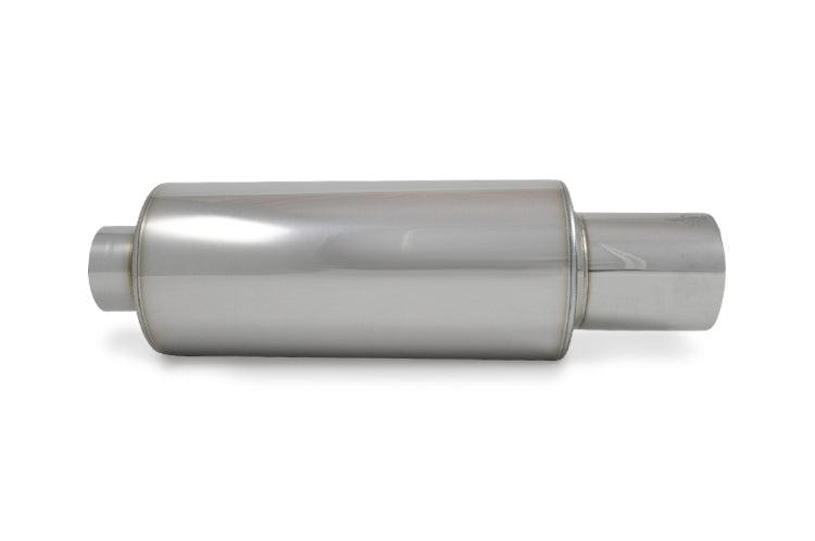 Vibrant Stainless Polished Muffler with Straight Cut Tip