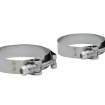 Vibrant Stainless Steel T-Bolt Clamps (Pack of 2)