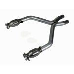 BBK Performance Short Mid X Pipe with Catalytic Converters - Aluminized Steel