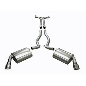 Corsa Performance Dual Rear Exit Catback with 4.0 Inch Tips - Sport Sound Level - Manual Transmission